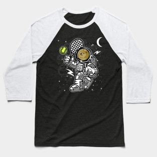 Astronaut Tennis Dogecoin DOGE Coin To The Moon Crypto Token Cryptocurrency Blockchain Wallet Birthday Gift For Men Women Kids Baseball T-Shirt